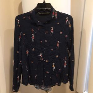 Zara ballerinas print shirt